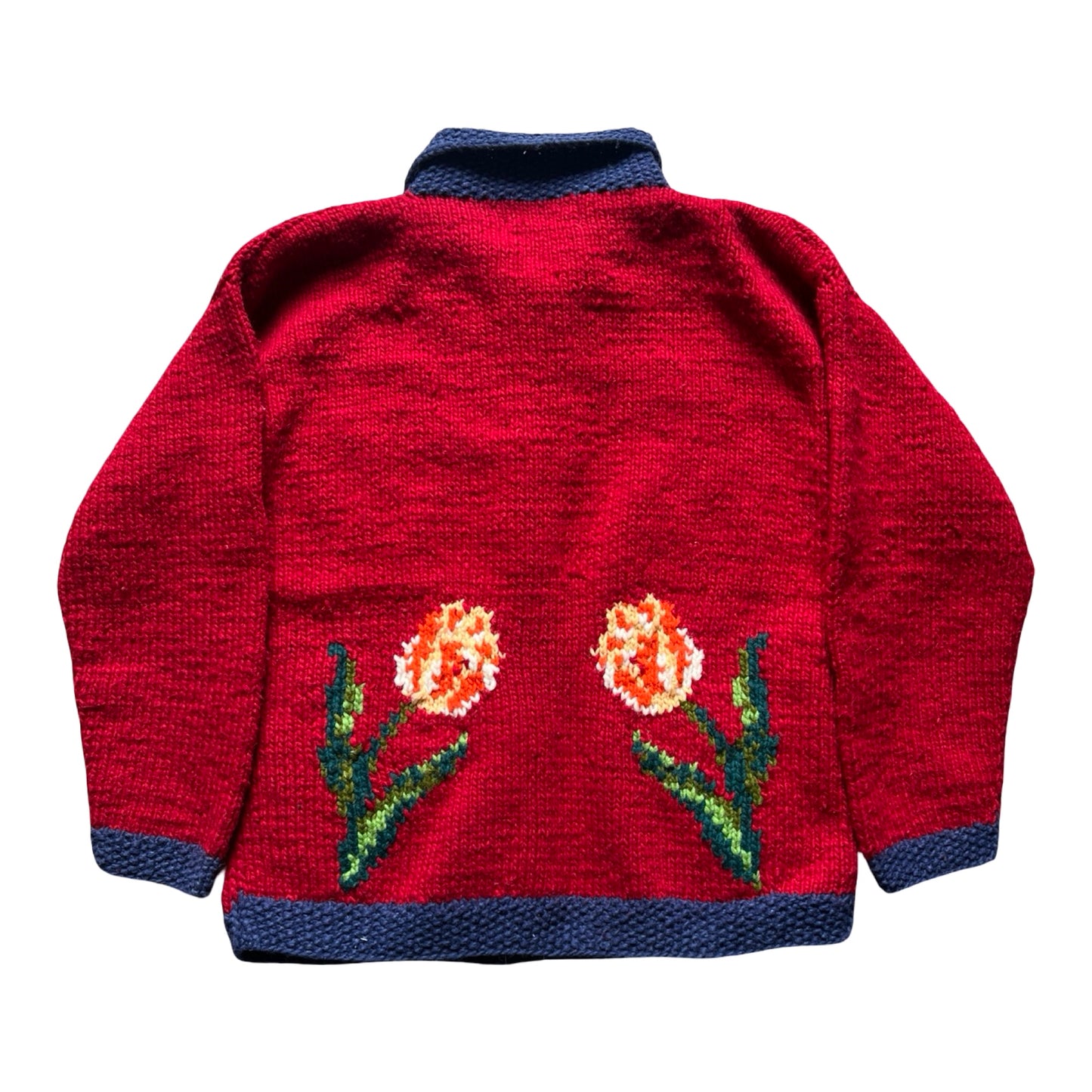 RARE Vintage 80’s Hand Knit Tulip Cowichan Sweater Jacket w/ Pockets L/XL