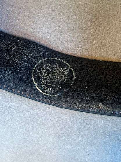 Vintage Bespoke Stetson Hat w/ Vintage Fabric Hat Band and Dyed Tipped Brim
