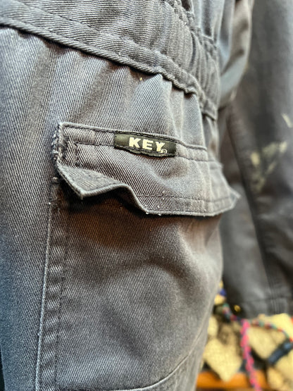 Vintage 1950’s Key Mechanics Coverall Jumpsuit Heavily Distressed XXL