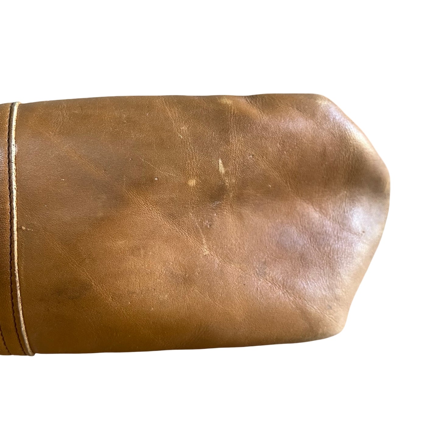 RARE Vintage LL Bean 1970’s Cursive Label Distressed Leather Tote M