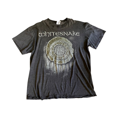 Vintage Whitesnake 1987 Single Stitch Double Sided Rock Tee Worn To Perfection L