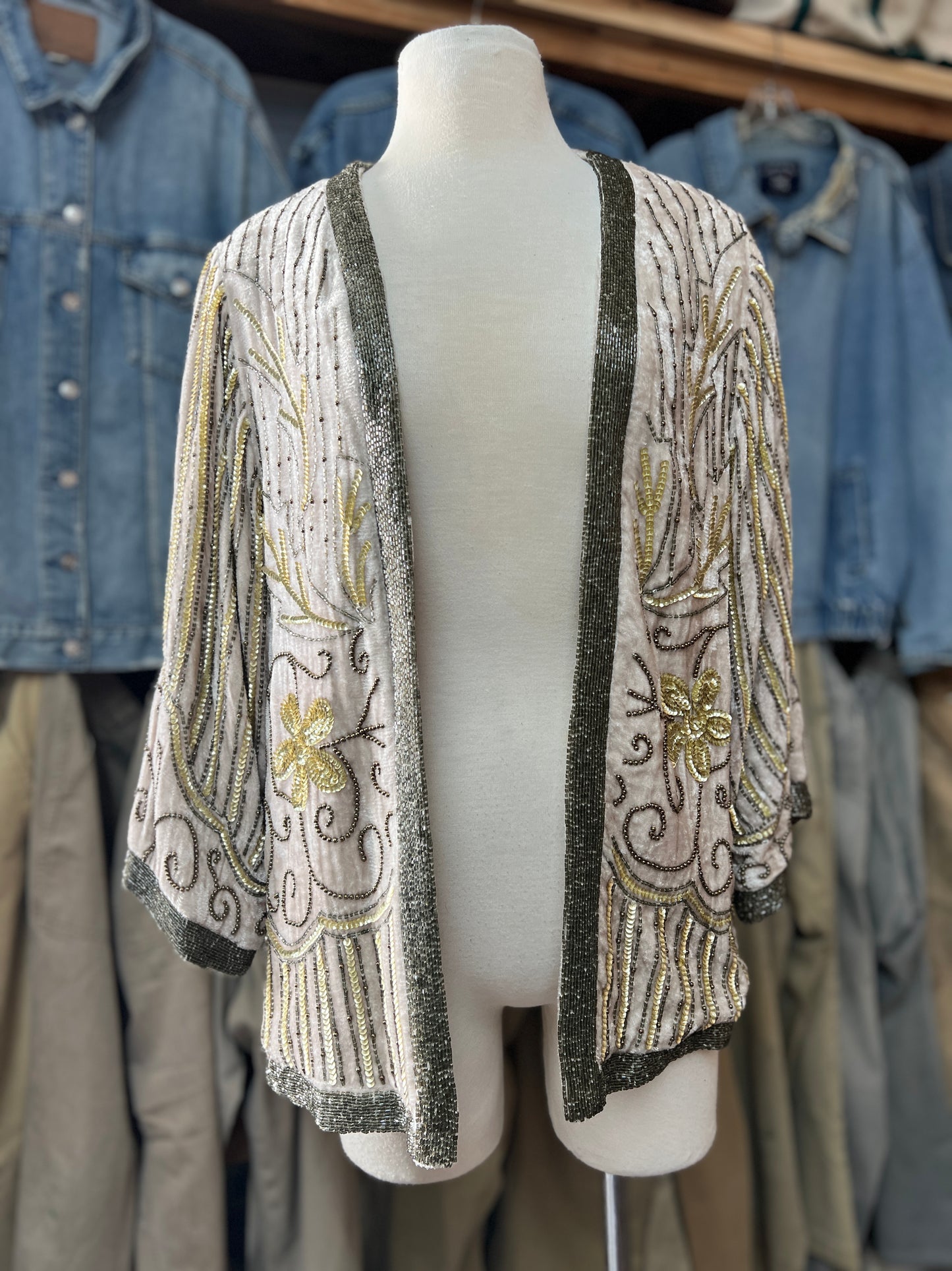 Rare Spell & The Gypsy Collectvie Elsa Velvet Sequin Jacket M/L