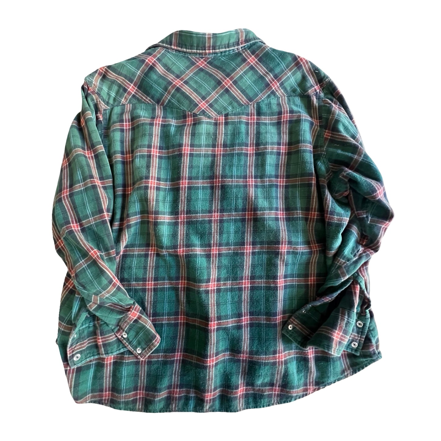 Vintage Oversized Wrangler Pearl Snap Flannel 3XL