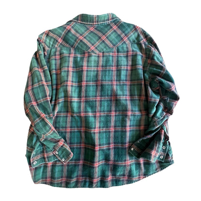 Vintage Oversized Wrangler Pearl Snap Flannel 3XL