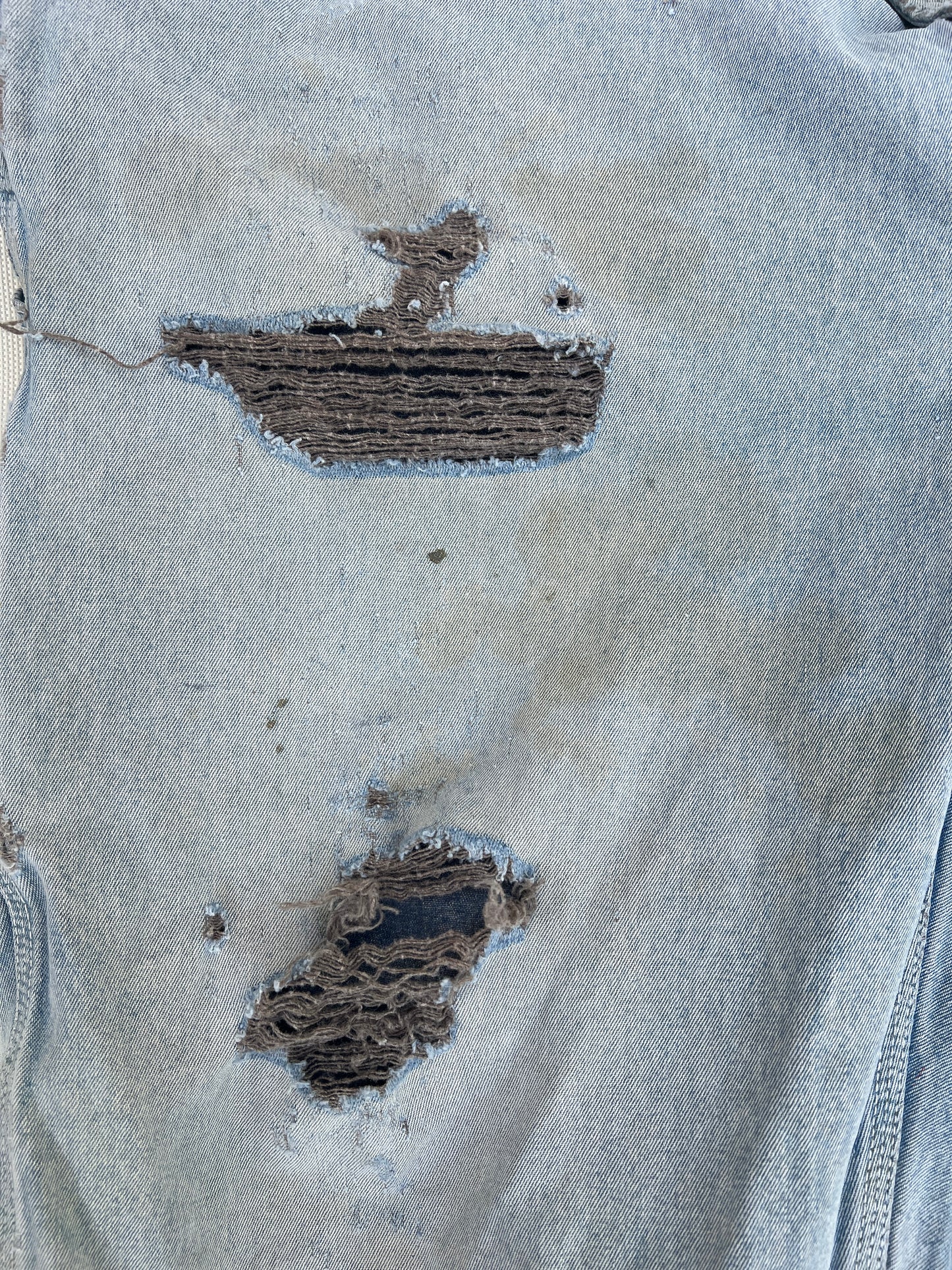 Vintage Heavily Distressed & Faded Big Smith Overalls XL
