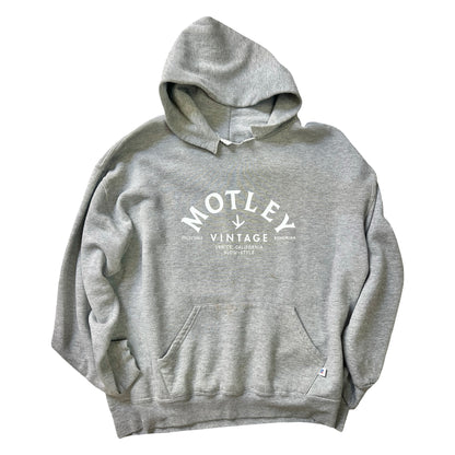 Vintage Oversized Distressed Gray Russell Hoodie w/ MV Logo XL #25