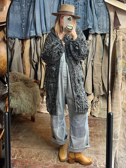 Knitz by For Love & Lemons Oversized Chunky Knit Hooded Cardigan XL