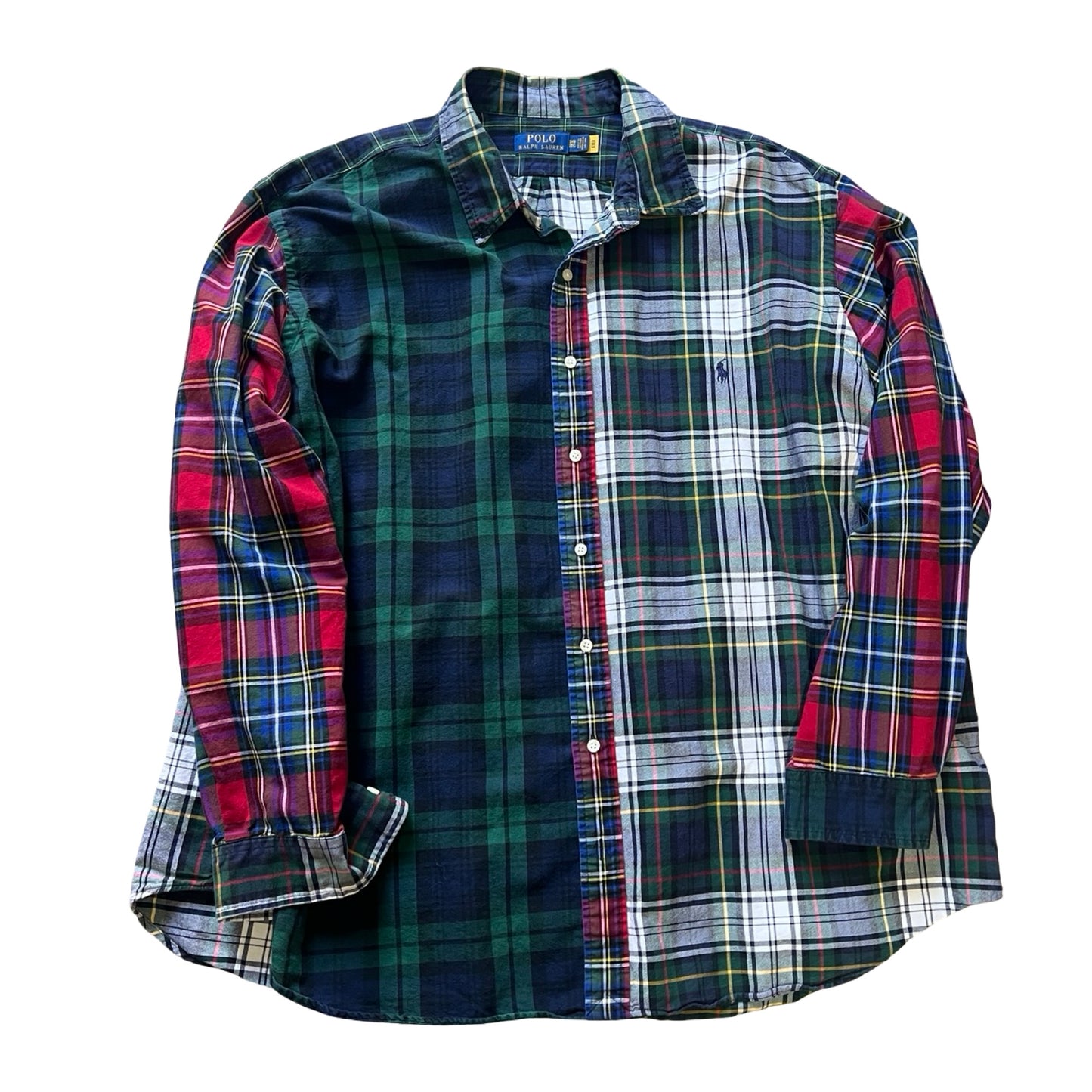 Polo Ralph Lauren Oversized Patchwork Plaid Shirt 3XLT