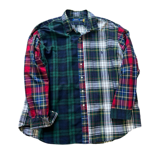 Polo Ralph Lauren Oversized Patchwork Plaid Shirt 3XLT