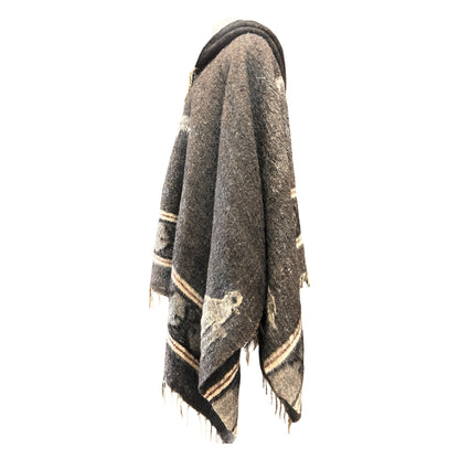 Rare Vintage 1960’s Guatemalan Quetzal Bird Handmade Wool Poncho O/S