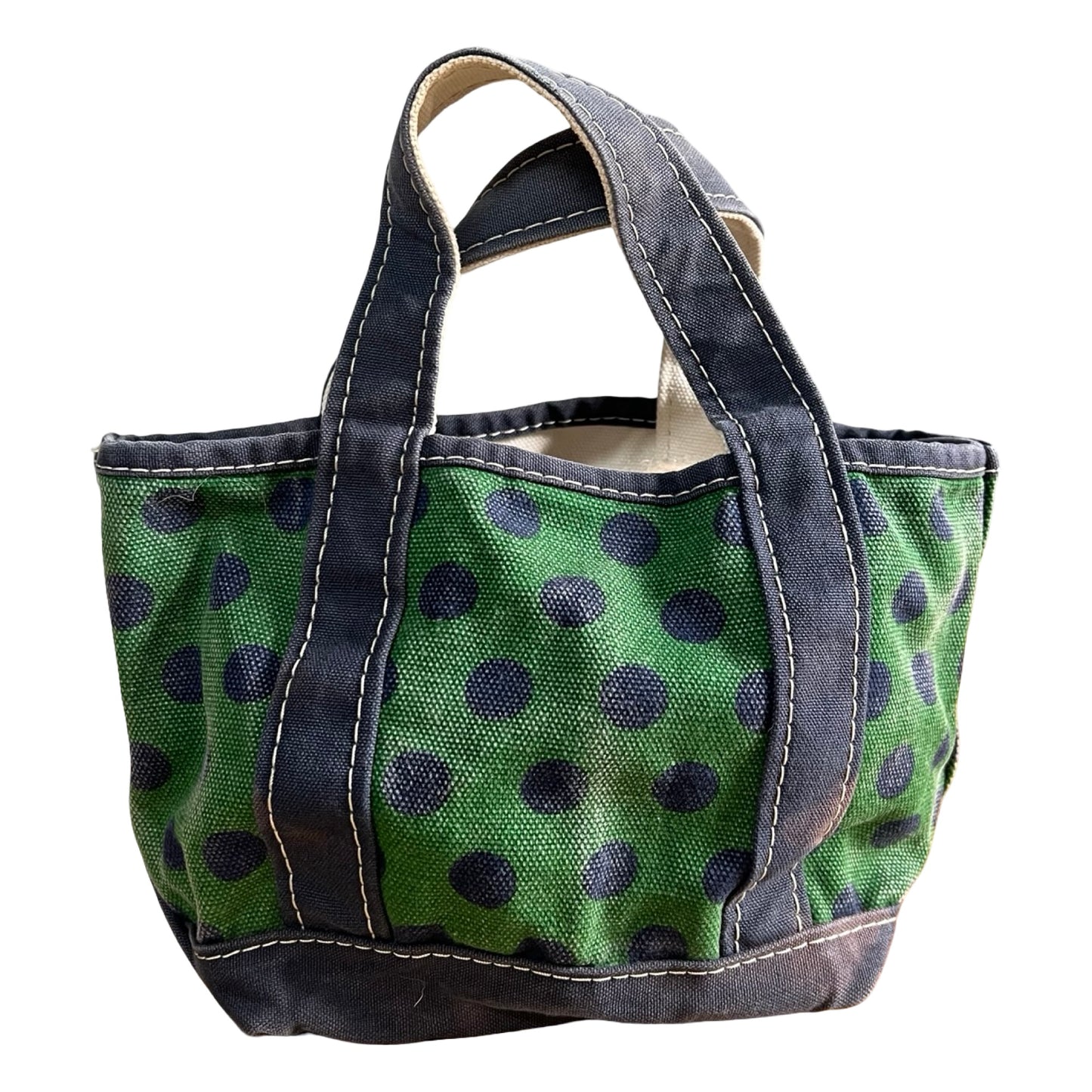 RARE Vintage 80’s LL Bean Polka Dot Mini Boat & Tote