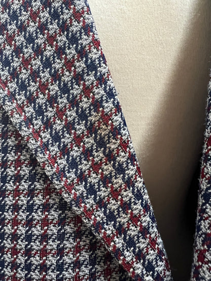 Vintage 1970’s Anderson Little Double Knits Houndstooth Blazer XL