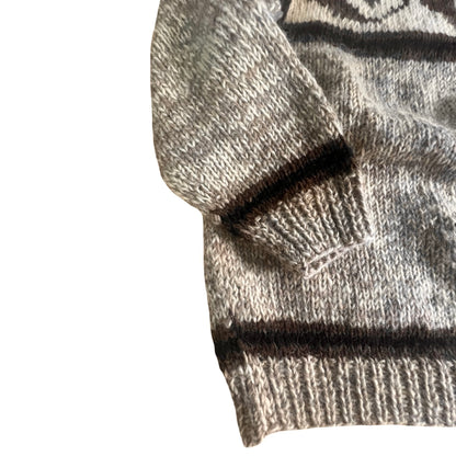 Rare Vintage 80’s Hand Knit Yin Yang Sweater Made In Nepal M