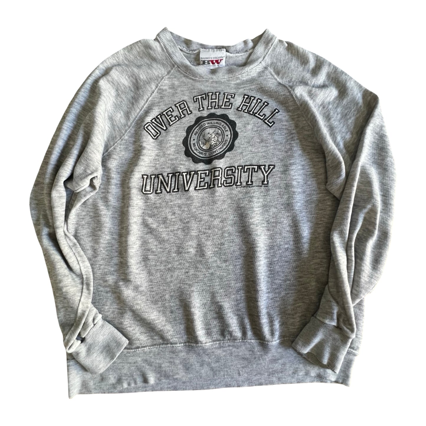 Vintage 1985 Over The Hill University Raglan Sweatshirt XL