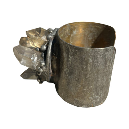 Signed Mikal Winn 2013 Multi Raw Crystal Brutalist Cuff