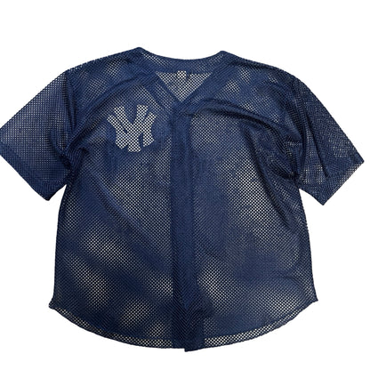 Super Rare Vintage 80’s Adidas Yankees Mesh Baseball Shirt XL