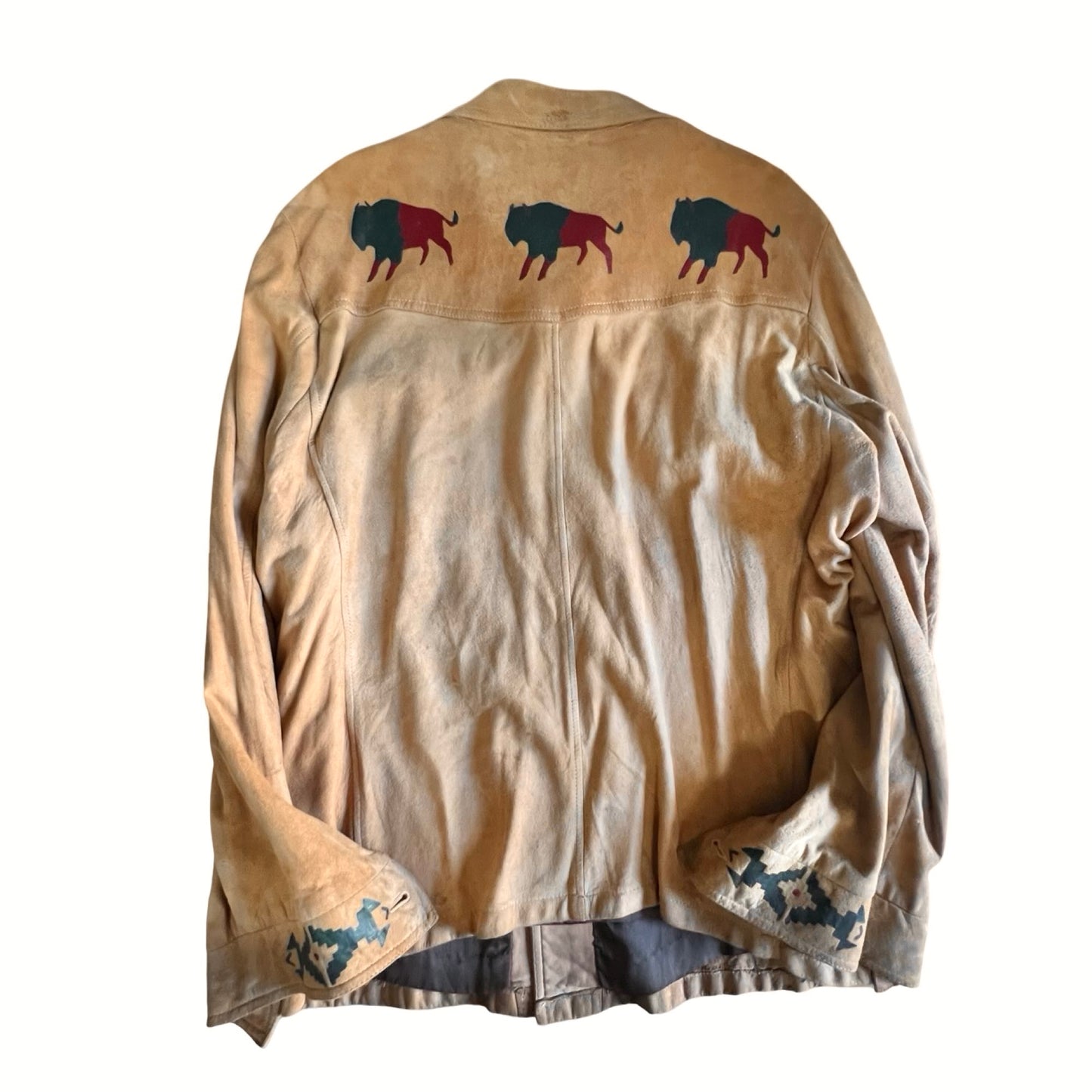 VERY RARE Original 1970’s One Of A Kind Hand Painted Native American Deerskin Jacket L