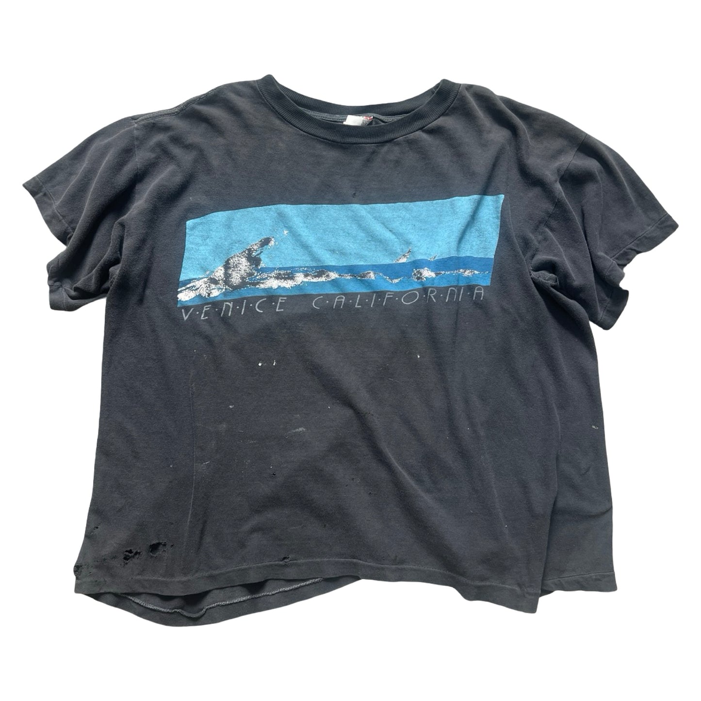 Extremely RARE Vintage 1980’s Worn to Perfection Thrashed Single Stitch Venice California Tee XL