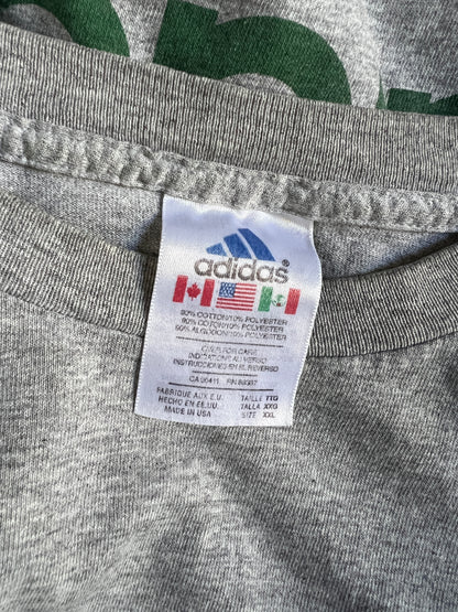 Vintage 90’s Adidas Double Sided Trefoil Logo Distressed T-Shirt XXL