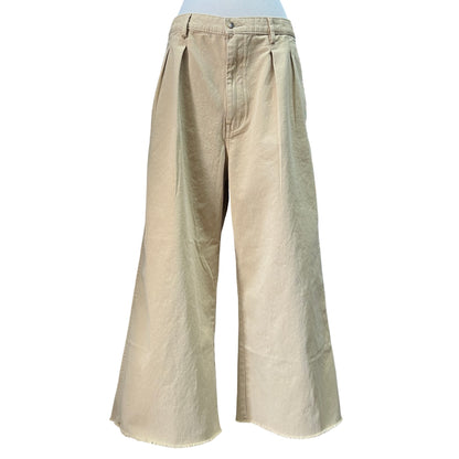 Denimist Cropped Double Pleat Wide Leg Chino 32