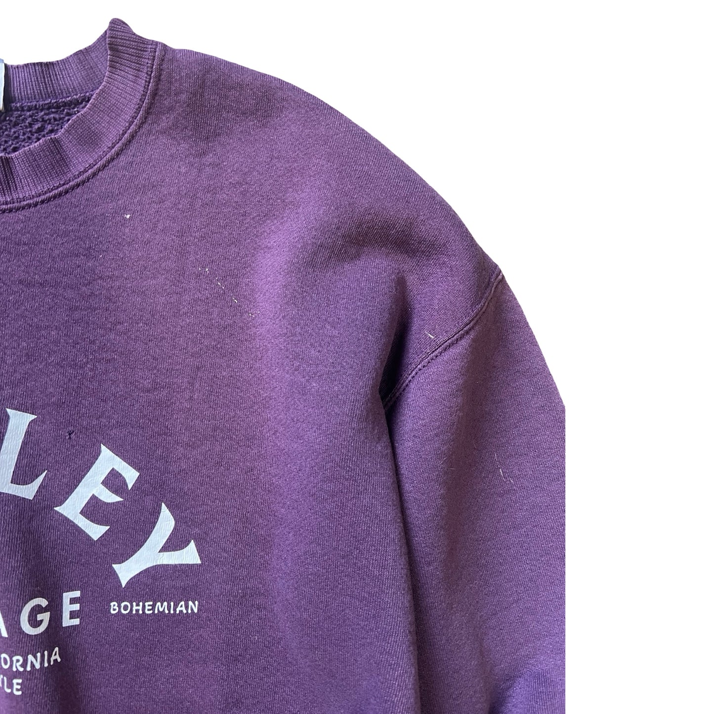 Vintage 90’s Plum Distressed Oversized Lee Sweatshirt w/ MV Logo #12