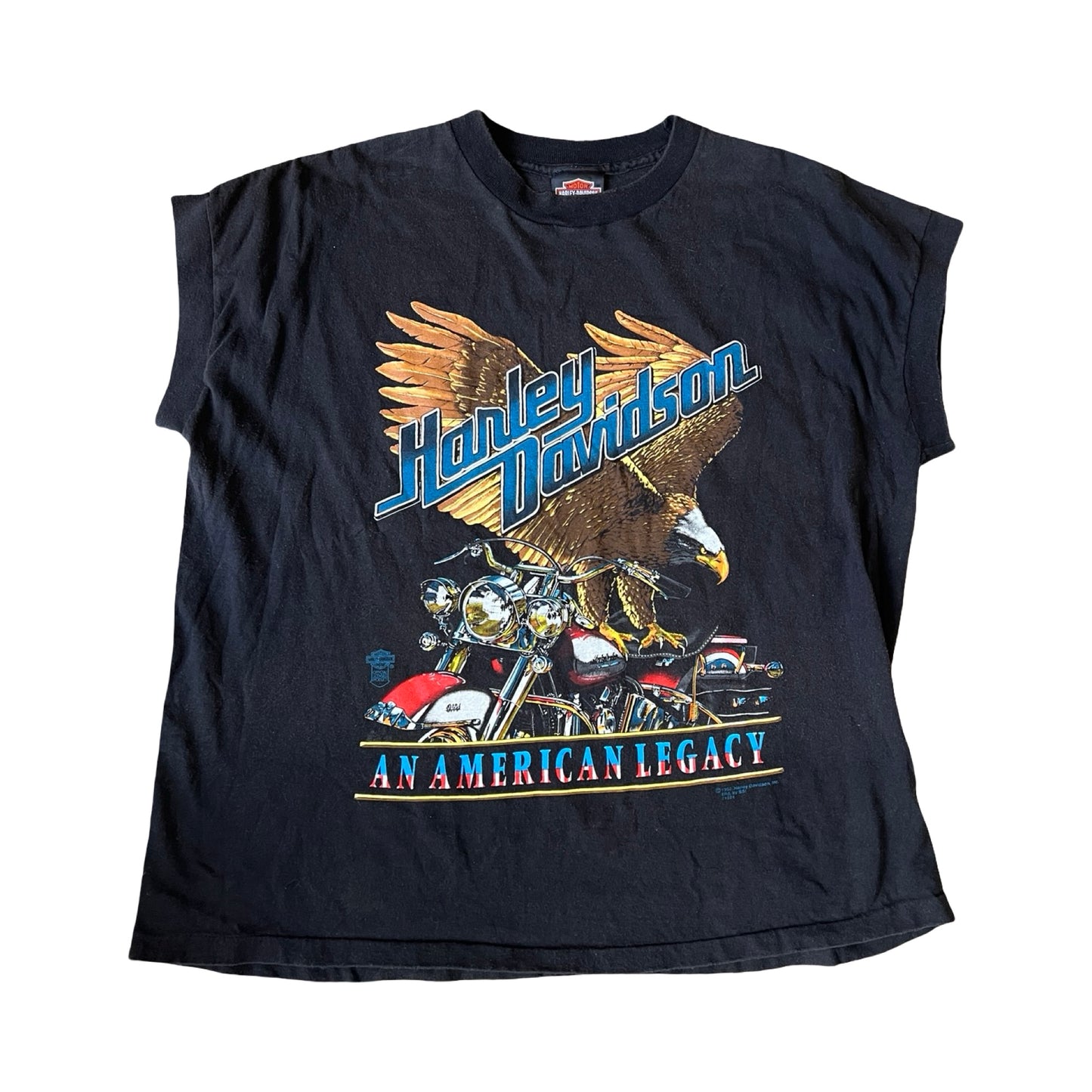 Vintage 1992 Harley Davidson Single Stitch Muscle Tee XL