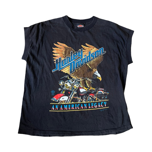 Vintage 1992 Harley Davidson Single Stitch Muscle Tee XL
