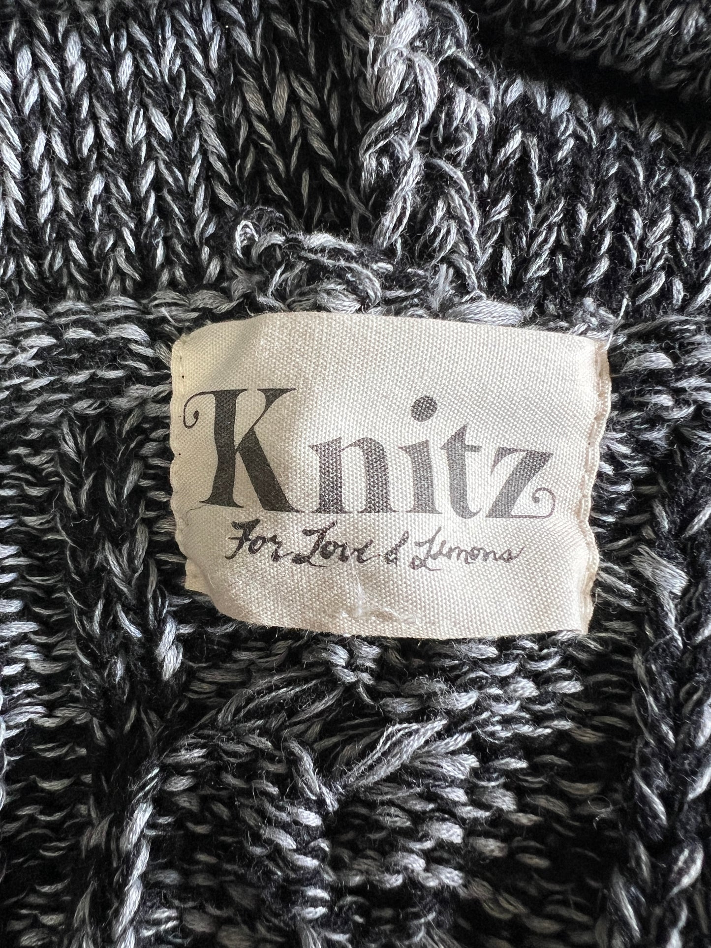 Knitz by For Love & Lemons Oversized Chunky Knit Hooded Cardigan XL