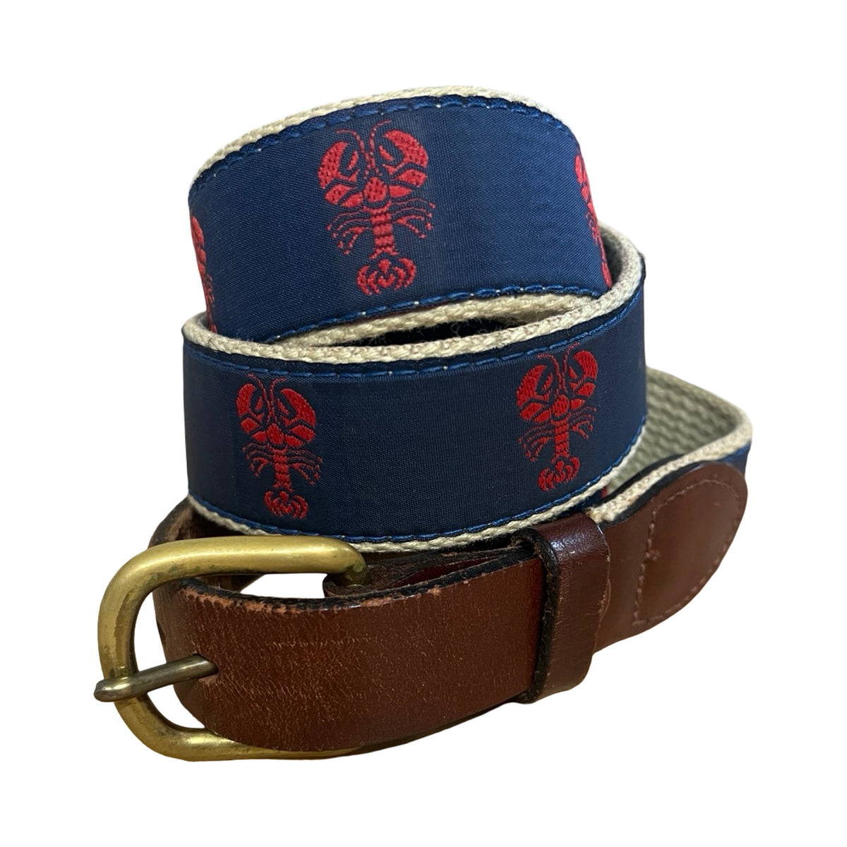 Vintage 1980’s Leather Man Limited Lobster Ribbon Belt 40