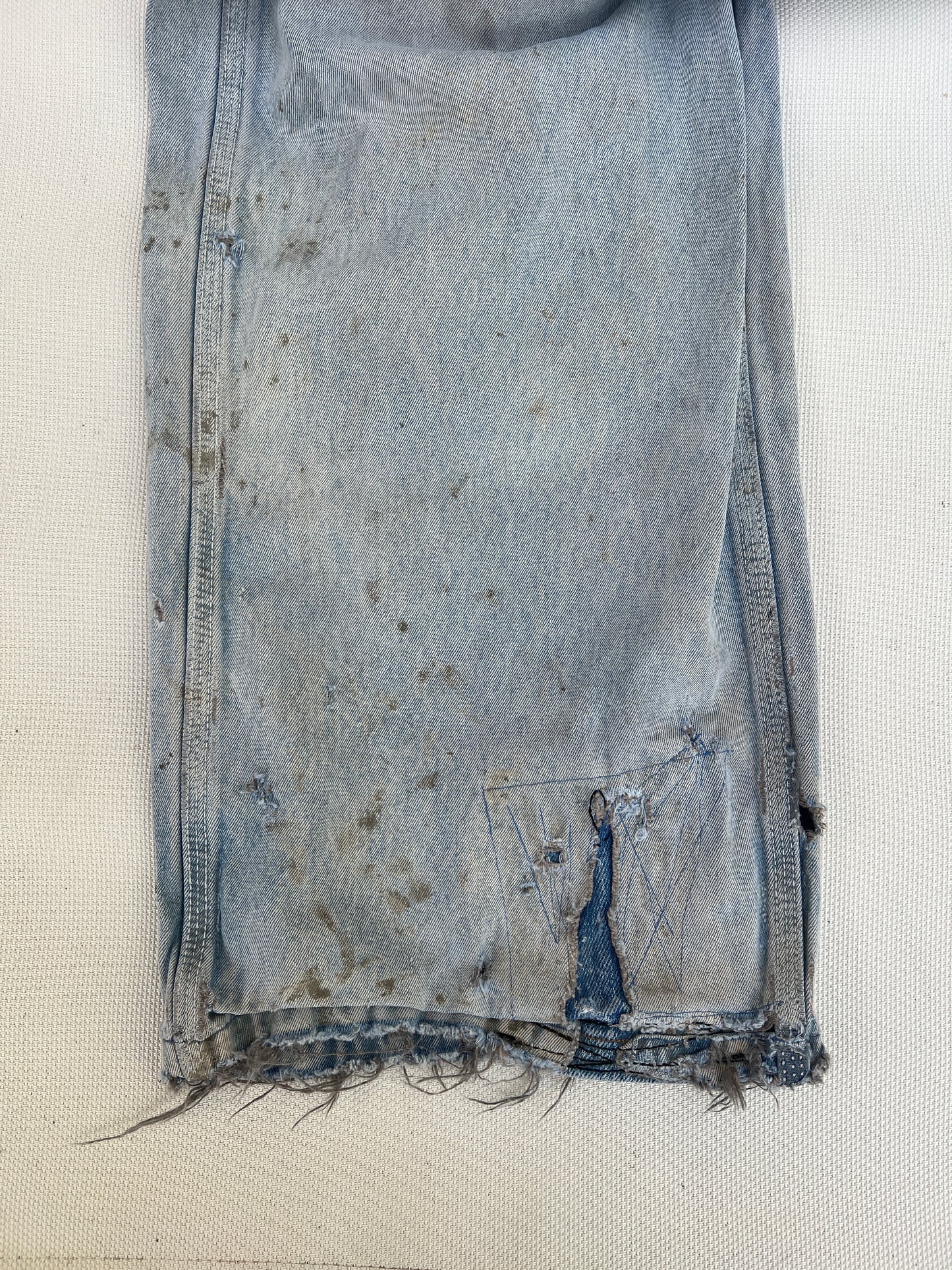 Vintage Heavily Distressed & Faded Big Smith Overalls XL