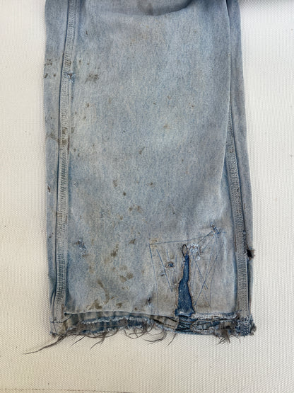 Vintage Heavily Distressed & Faded Big Smith Overalls XL
