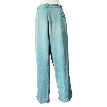 Vintage 1950’s Big Mac Sanforized Heavily Distressed w/ Original Repairs Work Pants