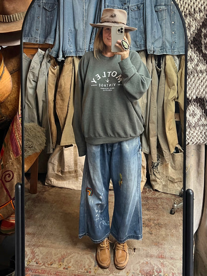 Vintage Distressed Oversized Fruit of the Loom Sweatshirt w/ MV Logo XXL #16