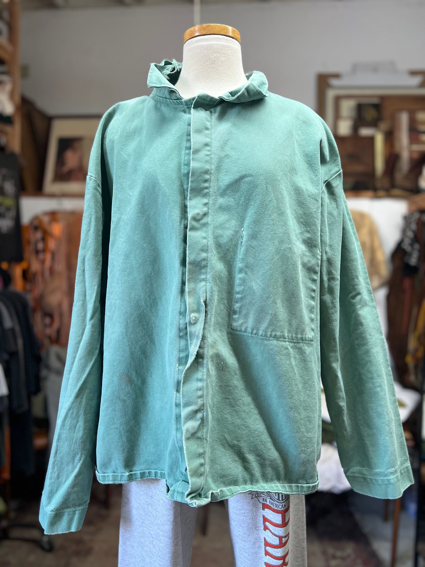 Vintage Heavy Canvas Distressed Chore Coat 3XL