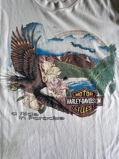 Vintage 1995 Harley Davidson Double Sided Waipahu, Hawaii Tee XL