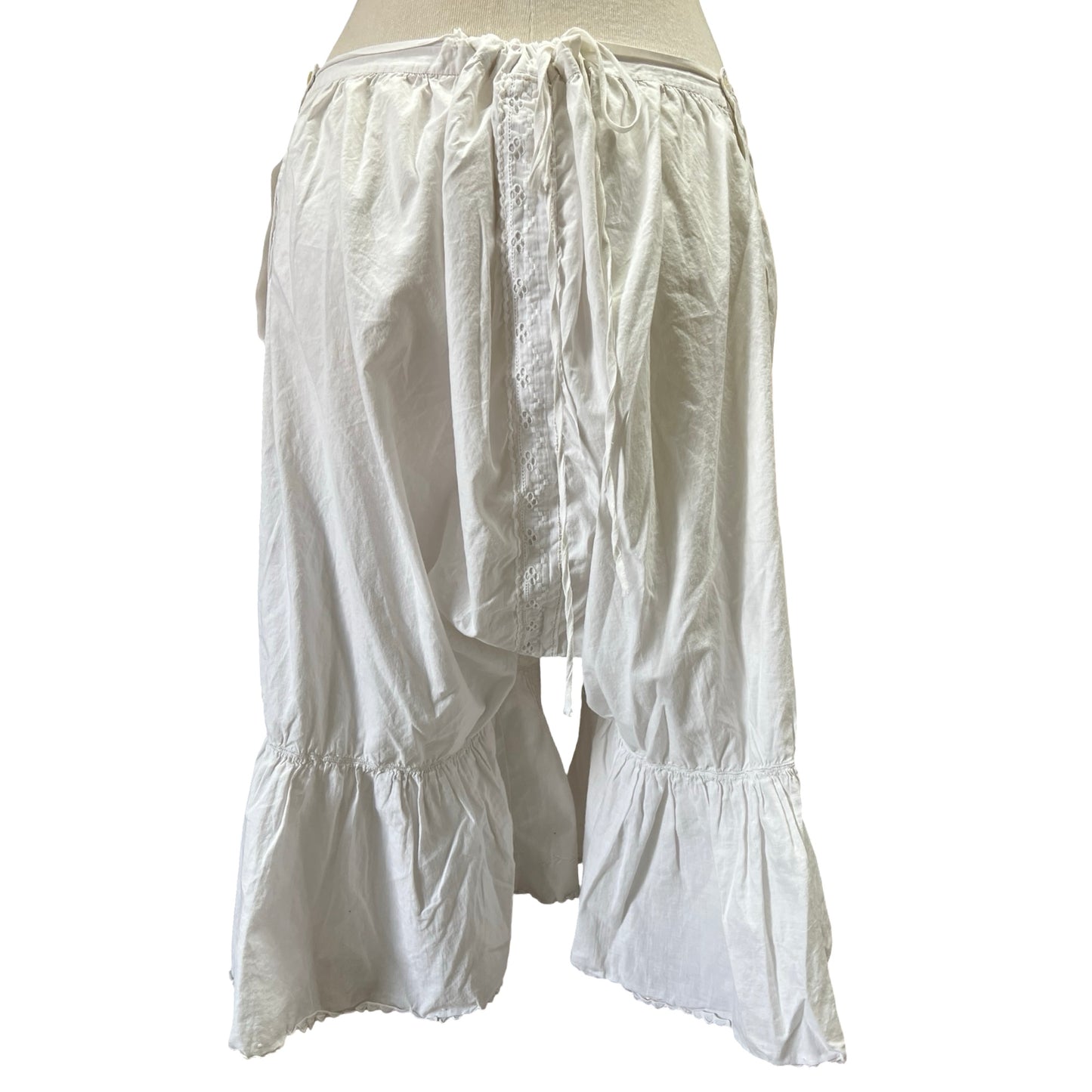 Antique Edwardian Cotton Embroidered Pin-tuck Bloomers