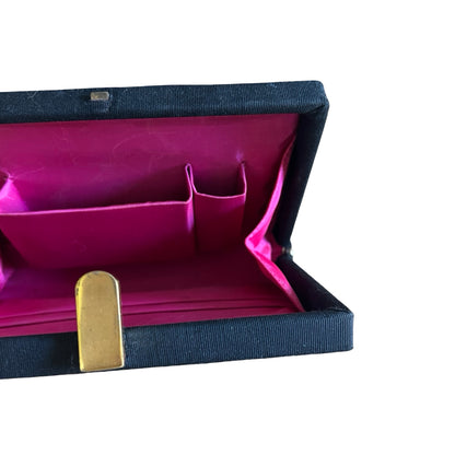 Vintage Pastoral Needlepoint Box Clutch