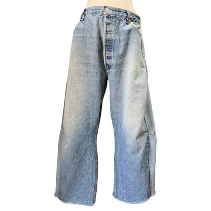 B-Sides Vintage Distressed Lasso Frayed Hem Jeans 32