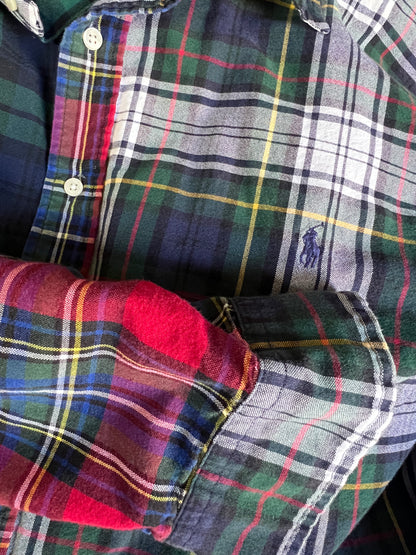 Polo Ralph Lauren Oversized Patchwork Plaid Shirt 3XLT