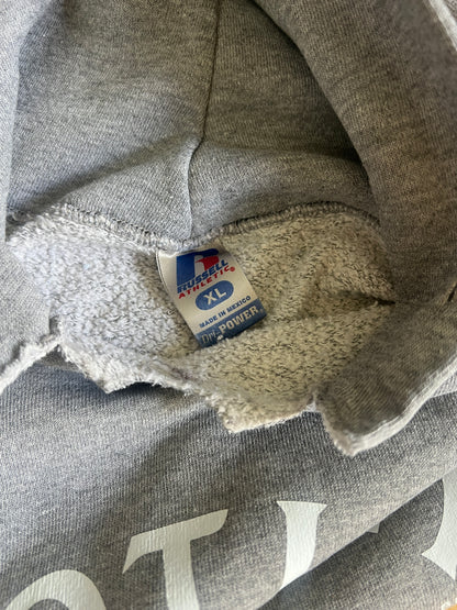 Vintage Oversized Distressed Gray Russell Hoodie w/ MV Logo XL #25