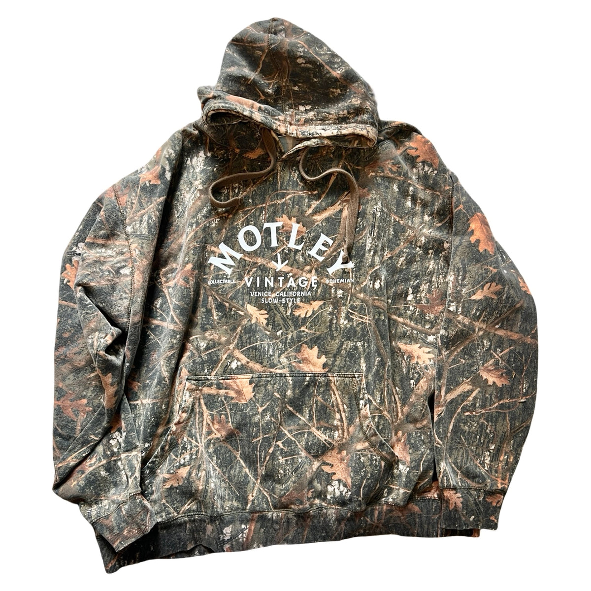 Vintage Oversized Distressed Camo Hoodie w/ MV Logo XXXL #3