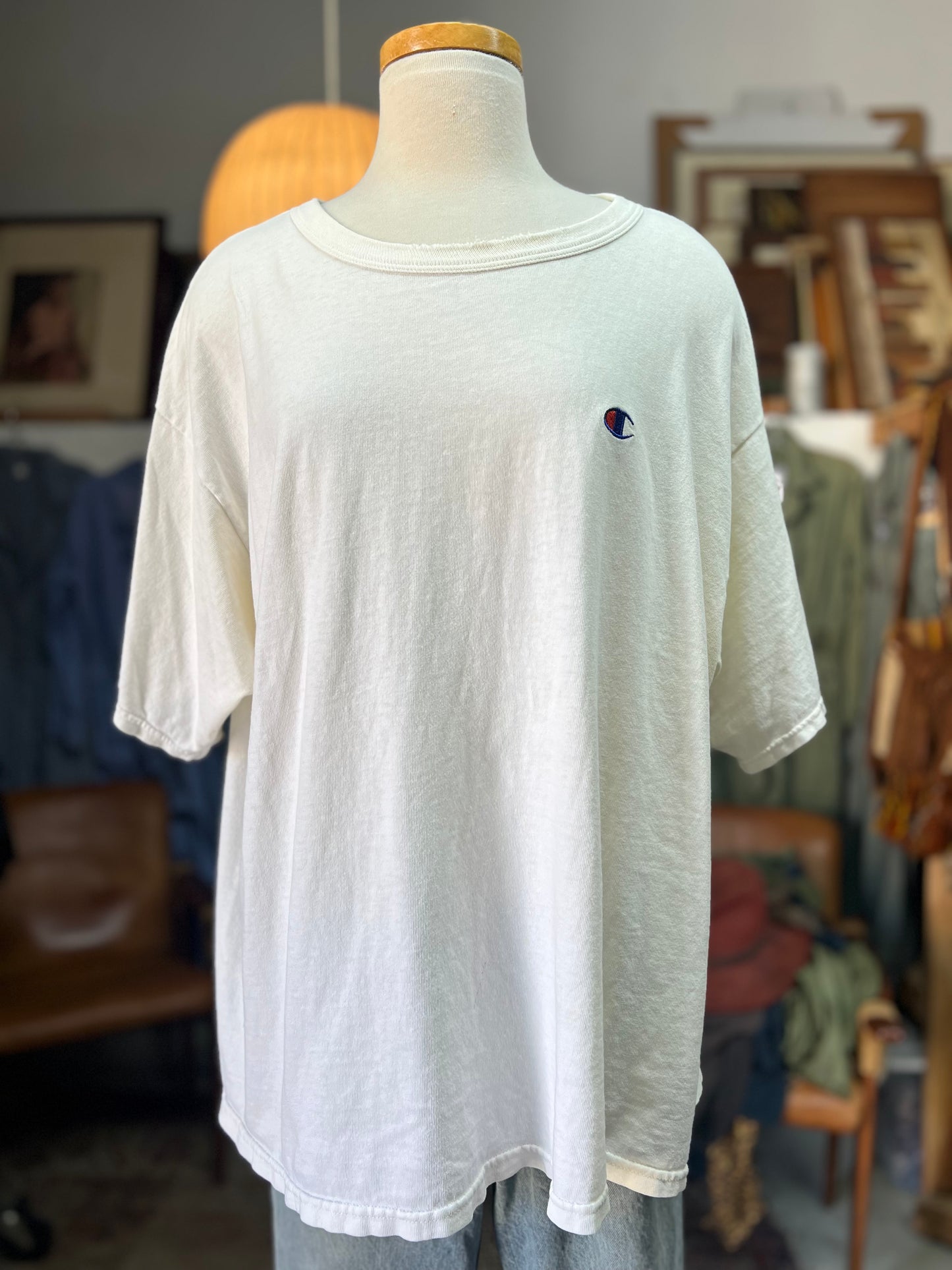 Vintage 90’s Oversized Distressed Champion Logo Tee XXL
