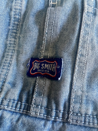 Vintage Faded Distressed Worn To Perfection Big Smith Overalls w/ Patch