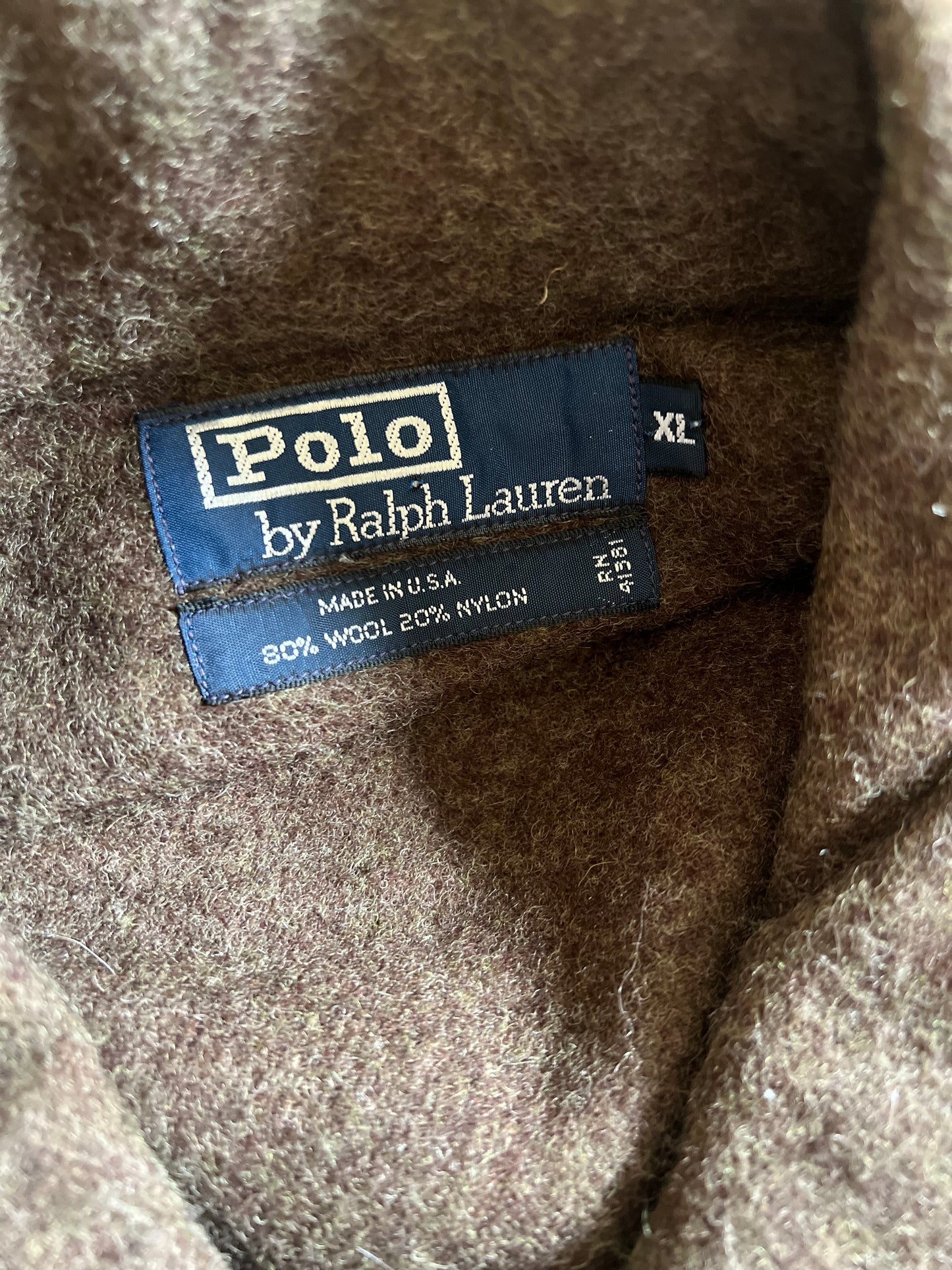Vintage Ralph Lauren Oversized Wool Overshirt Mens XL