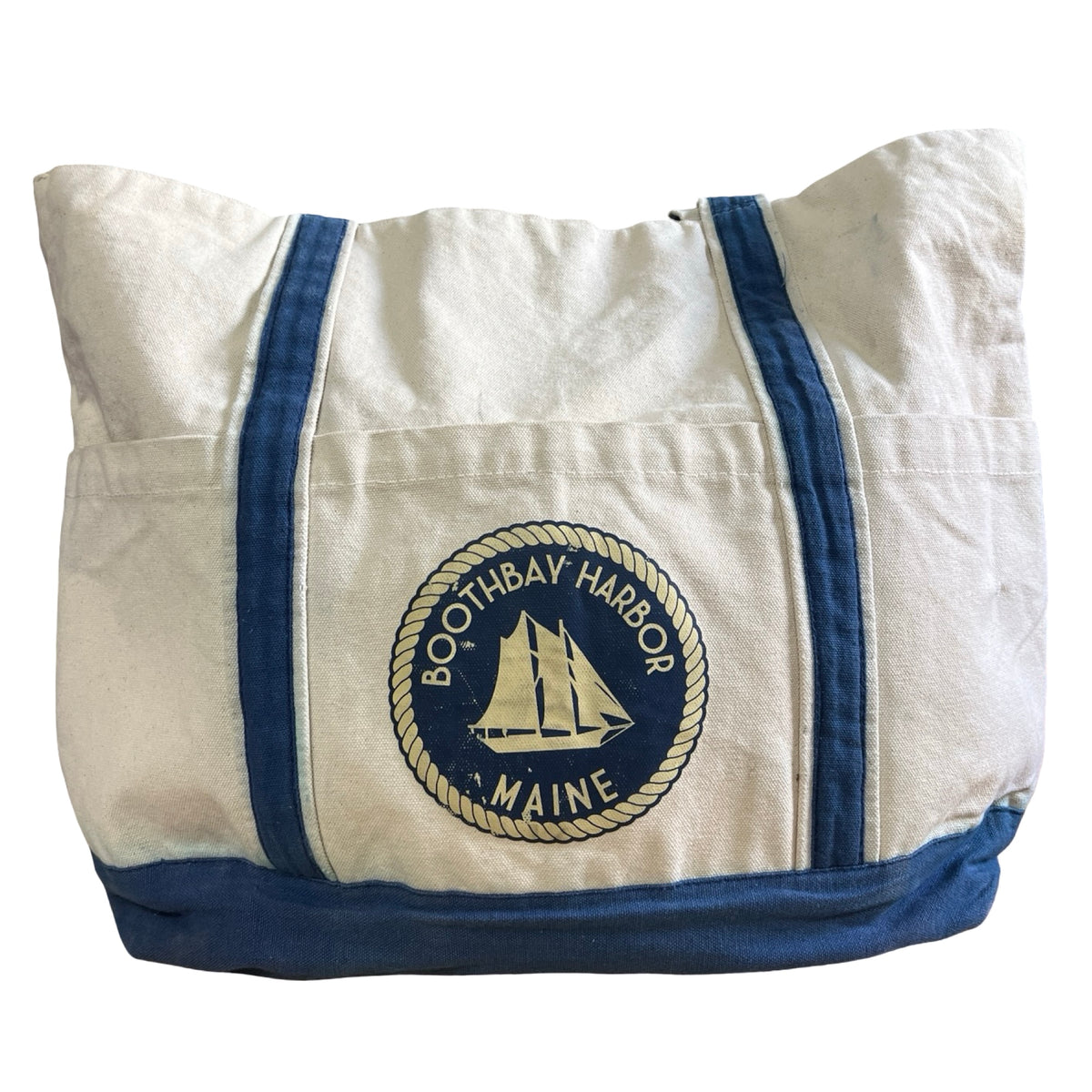 Rare Vintage 1970’s Boothbay Harbor Maine Canvas Garden Tote