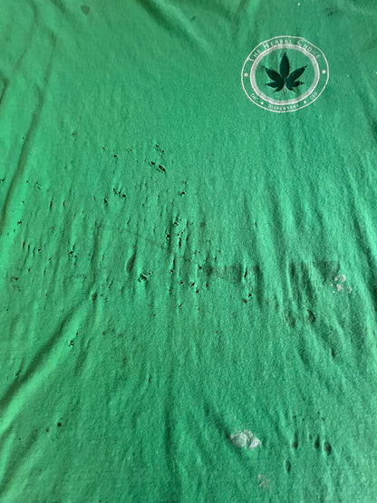 Vintage Distressed Sativa Indica Cut Off Tee XXL