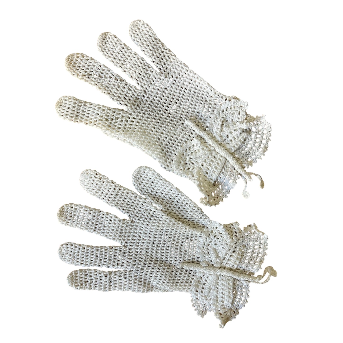 Vintage Crochet Gloves Butterfly