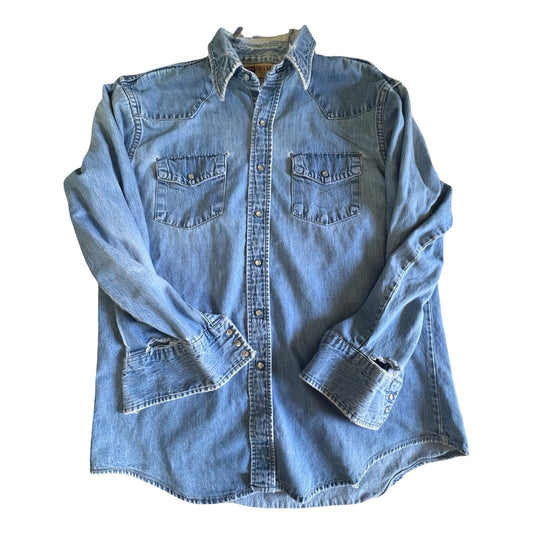 Vintage Distressed Big Mac Denim Work Shirt