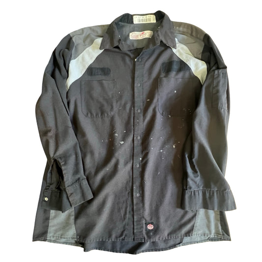 Vintage Distressed Red Kap Snap Front Work Shirt
