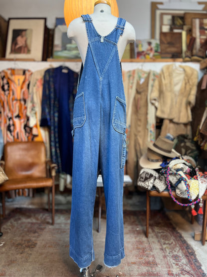 Vintage 1950’s Oversized Key Denim Overalls XXL